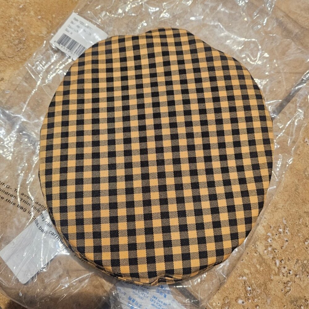Brixton Black and Tan Gingham Beret